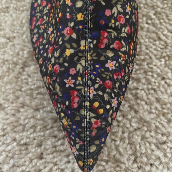 Zara Floral Kitten Heel Sock Booties - Picture 7 of 8